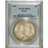 Image 1 : 1921 S$1 MS64 PCGS. Softly lustrous with shimmering ta