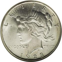 1923-D S$1 MS66 NGC. Effulgent mint frost radiates fro