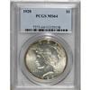 Image 1 : 1928 S$1 MS64 PCGS. Booming luster sweeps this charmin
