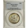 Image 1 : 1937-S 50C Arkansas MS66 PCGS. Dappled tan-gold, ruby-