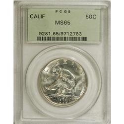 1925-S 50C California MS65 PCGS. A flashy and nearly b