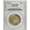 1925-S 50C California MS65 PCGS. Gold-orange toning co