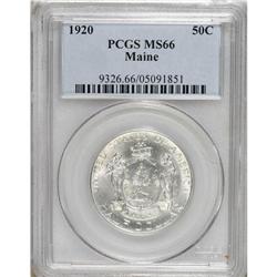 1920 50C Maine MS66 PCGS. Well-defined with bright, vi