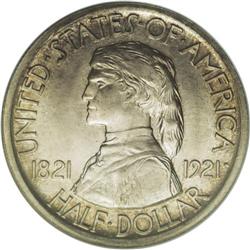 1921 50C Missouri MS65 NGC. Well struck and carefully
