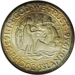 1936-S 50C Rhode Island MS67 NGC. The stylized obverse