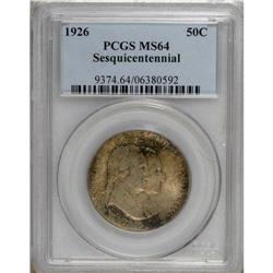 1926 50C Sesquicentennial MS64 PCGS. The prime focal a