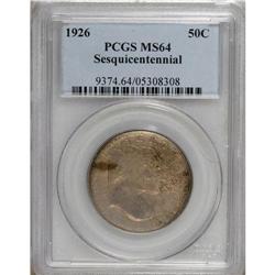 1926 50C Sesquicentennial MS64 PCGS. Rose, russet, and