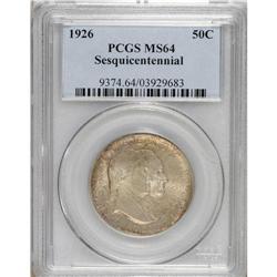 1926 50C Sesquicentennial MS64 PCGS. Autumn-gold, crea