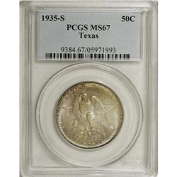 1935-S 50C Texas MS67 PCGS. Gunpowder-blue and chestnu