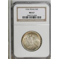 1936 50C Texas MS67 NGC. A thin coat of lavender, coba