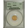Image 1 : 1916 G$1 McKinley MS65 PCGS. Peach-gold and lemon toni