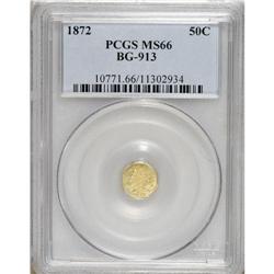 1872 50C Liberty Octagonal 50 Cents, BG-913, R.4, MS66