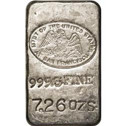 San Francisco Mint Silver Ingot. 7.26 ounces. An attrac