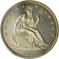 1862 50C Half Dollar, Judd-293, Pollock-351, R.5, PR64