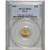 Image 3 : 1849 G$1 No L MS64 PCGS. Many Unc''s of this issue sur