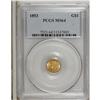 Image 1 : 1853 G$1 MS64 PCGS. This highly lustrous Type One gold