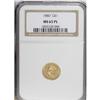 Image 3 : 1880 G$1 MS65 Prooflike NGC. The 1880 gold dollar has