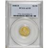 Image 3 : 1848-D $2 1/2 AU55 PCGS. Variety 10-N. Choice AU with