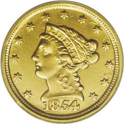 1854-D $2 1/2 --Repaired--NCS. AU Details. Variety 17-M