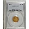 Image 1 : 1866-S $2 1/2 AU50 PCGS. Orange-red patina clings to p
