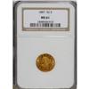 Image 1 : 1887 $2 1/2 MS61 NGC. This well struck orange-gold bea