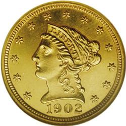 1902 $2 1/2 MS65 Prooflike NGC. This precisely struck