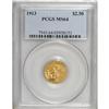 Image 1 : 1913 $2 1/2 MS64 PCGS. At 722,000 pieces, the 1913 has