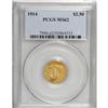 Image 1 : 1914 $2 1/2 MS62 PCGS. Lustrous apricot-gold surfaces
