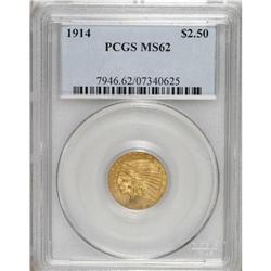 1914 $2 1/2 MS62 PCGS. A charming representative with