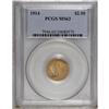 Image 3 : 1914 $2 1/2 MS63 PCGS. The surfaces are deep amber-ora