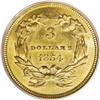Image 2 : 1854 $3 MS62 PCGS. This is the first year that three d