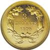 Image 2 : 1870 $3 MS62 Prooflike NGC. The peach-gold surfaces ar