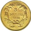 Image 2 : 1878 $3 MS62 PCGS. Lustrous surfaces on this three dol