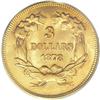 Image 2 : 1878 $3 MS64 PCGS. A gently shimmering pumpkin-gold ty