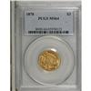 Image 3 : 1878 $3 MS64 PCGS. A gently shimmering pumpkin-gold ty