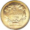 Image 2 : 1878 $3 MS64 PCGS. The most available date in the seri