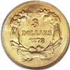 Image 2 : 1878 $3 MS64 PCGS. The appealing golden-green surfaces