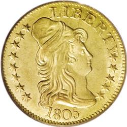 1805 $5 MS64 PCGS. Close Date, Breen-6445, BD-2, R.4.