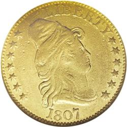 1807 $5 Bust Right--Damaged, Cleaned--ANACS. XF40 Deta