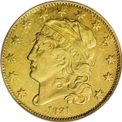 1831 $5 Small 5D--Damaged--NCS. XF Details. Breen-6493