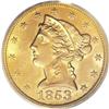 Image 1 : 1853 $5 MS63 PCGS. Much like the 1852, the high mintag