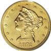 Image 1 : 1872-S $5 AU55 PCGS. The 1872-S half eagle, with a min