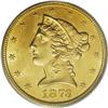 Image 1 : 1873 $5 Closed 3 MS63 PCGS. More than 100,000 half eag