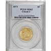 Image 3 : 1873 $5 Closed 3 MS63 PCGS. More than 100,000 half eag