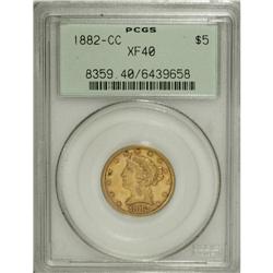 1882-CC $5 XF40 PCGS. The 82,817 examples of this issu