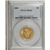 Image 1 : 1884 $5 MS62 PCGS. This flashy 1884 half eagle has jus