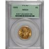 Image 1 : 1885 $5 MS64 PCGS. Choice and crisply struck with spla