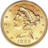 Image 1 : 1892 $5 MS66 PCGS. The 1892 half eagle, with a mintage