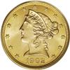 Image 1 : 1902 $5 MS65 PCGS. The 1902 half eagle, with a busines