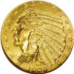 1908 $5 MS65 NGC. The Yale-educated Bela Lyon Pratt, a